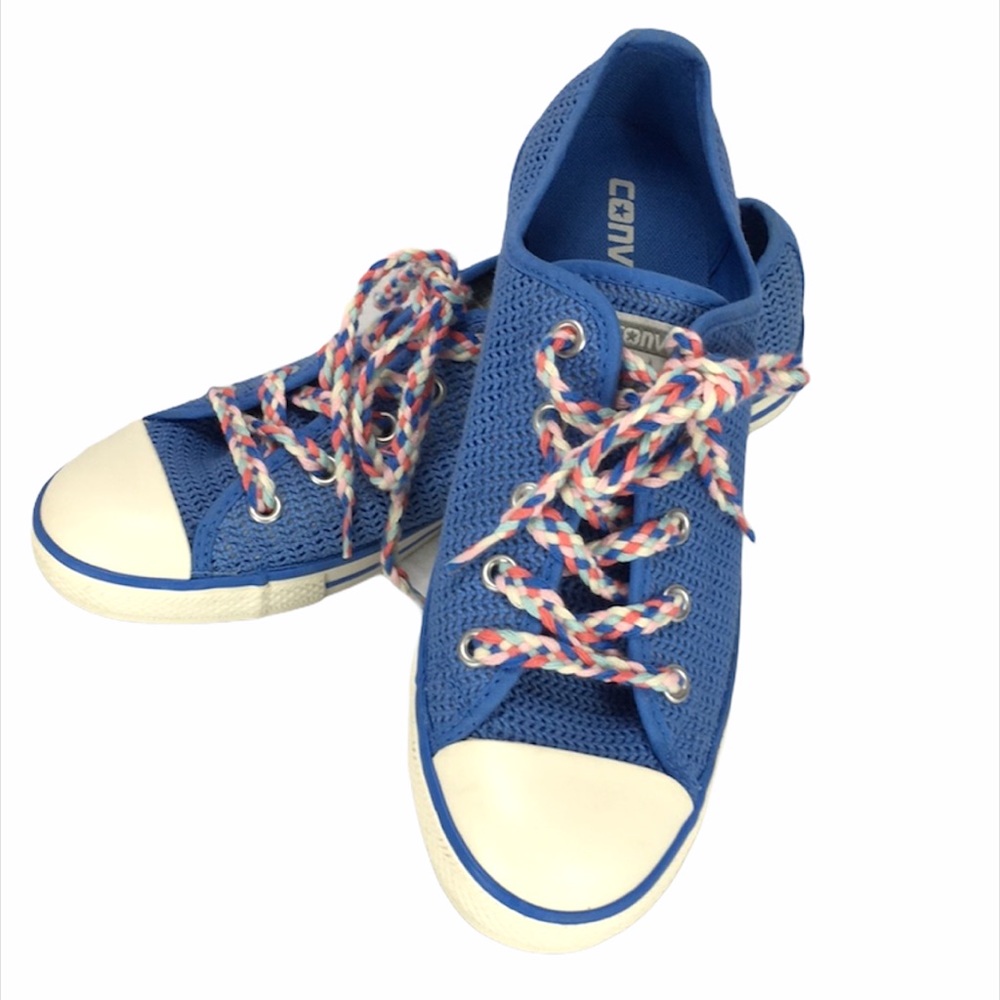 Converse Low Top Sneakers, Blue, White, 7